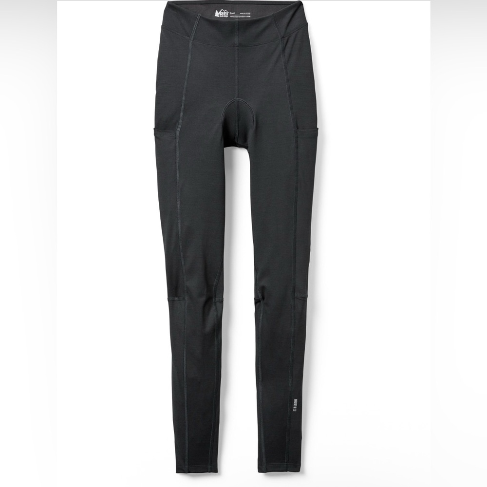 Womens REI Co-op Junction Padded Cycling Tights Size XS Black Full Length